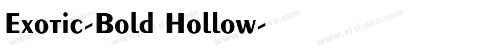 Exotic-Bold Hollow字体转换